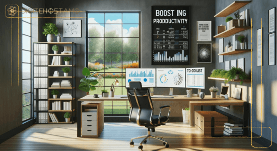 Tuottavuuden parantaminen inspiroivassa työhuoneessa